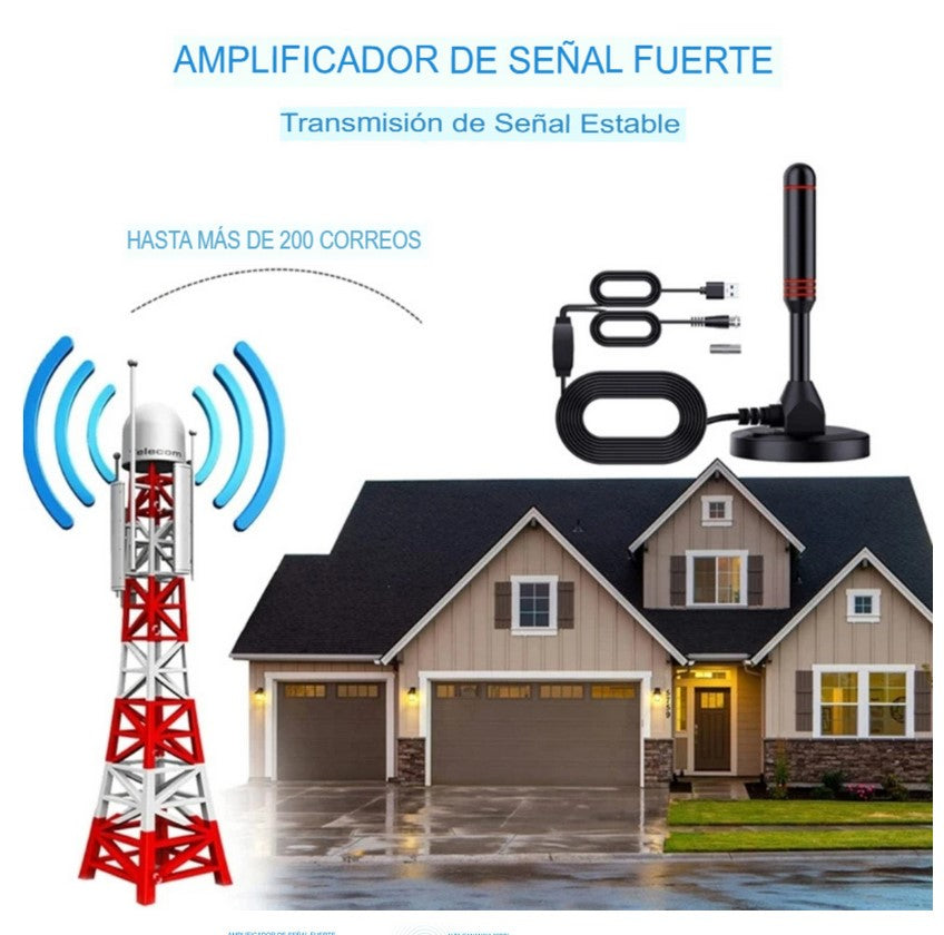 Antena HDTV con Imán – Convierte tu TV en Smart TV con Canales Ilimitados