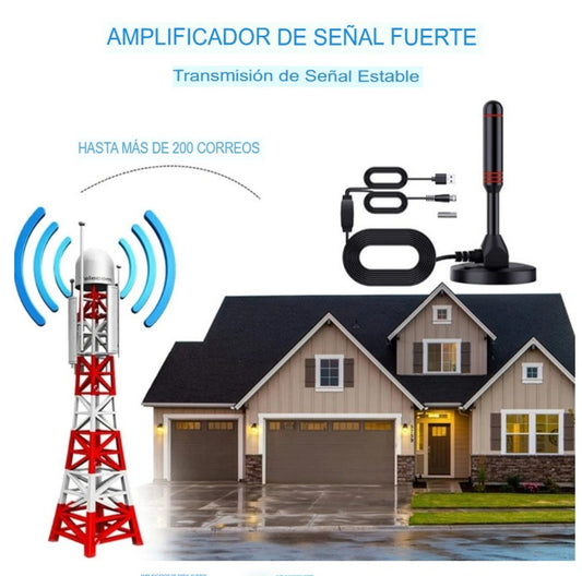 Antena HDTV con Imán – Convierte tu TV en Smart TV con Canales Ilimitados