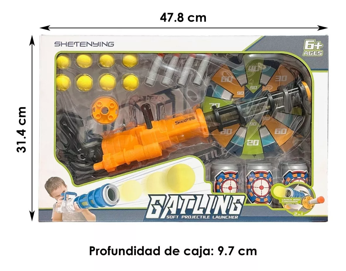 Ametralladora Pistola Lanza Bolas